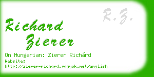 richard zierer business card
